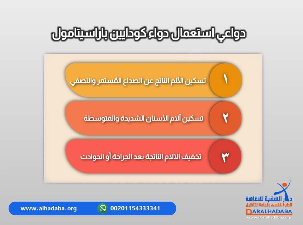 دواعي استعمال دواء كودايين باراسيتامول مكتوبة بالتفصيل