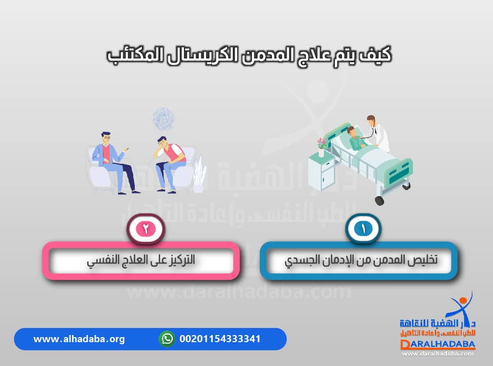 شرخ تفصيلي عن كيفية علاج المدمن المكتئب والذي يُعاني من تأثير الكريستال ميث على العقل
