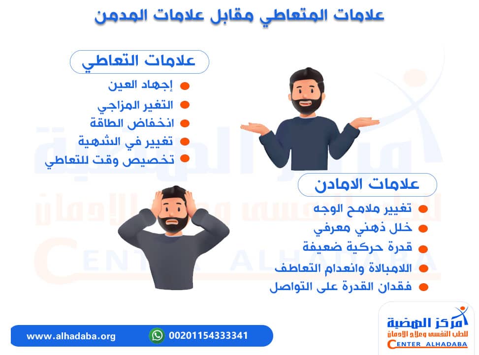علامات المتعاطي مقابل علامات المدمن