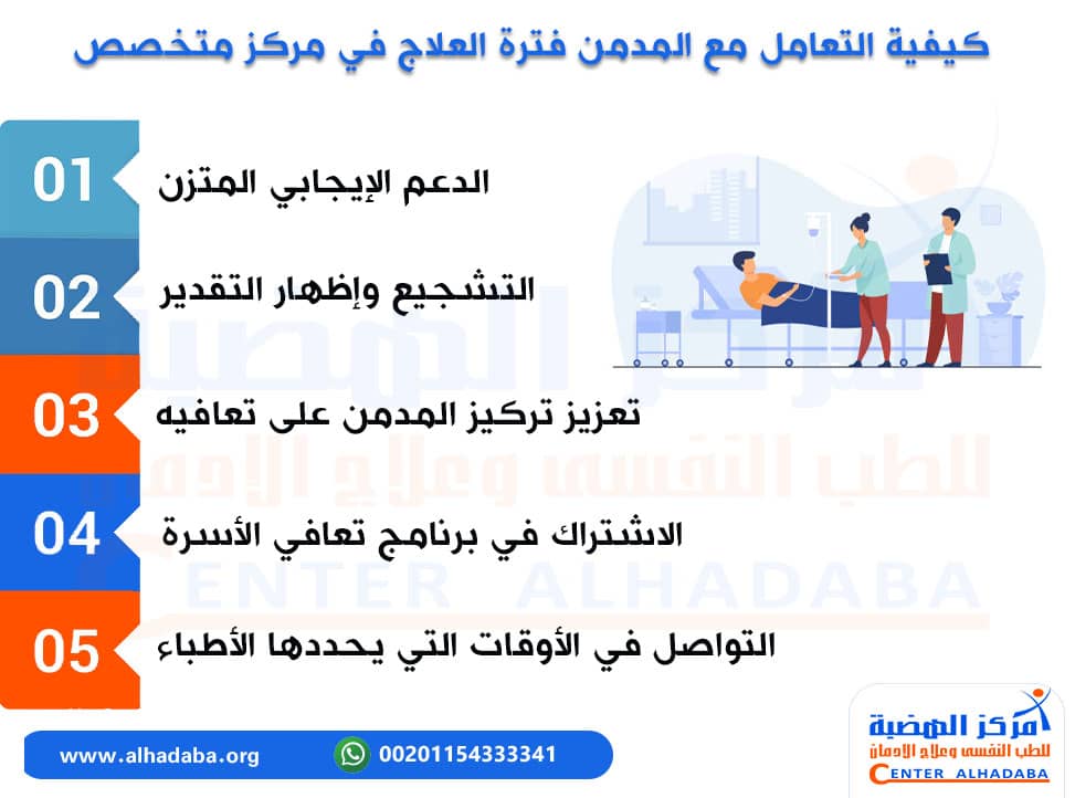 كيفية التعامل مع المدمن فترة العلاج في مركز متخصص